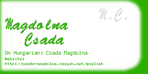 magdolna csada business card